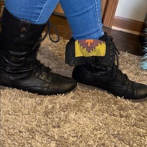 Boots with fold down